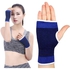one piece gym palm support compression sleeves knit professional sports warming wristbands weightlifting dumbbel palm protector blue 1pair 1 881608