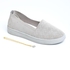 Casual Loafer Shoes For Women With Gift Anklet - Grey