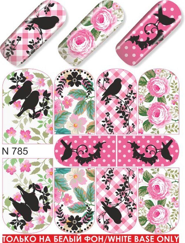 Magenta Nails 1 Sheet Of Nail Art Stickers Design As Pictures Show - N785