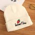 Women's Beanie Knitted Embroidery Warm Chic Hat Accessory