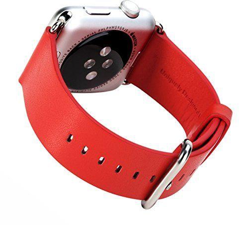 Rock Leather Watch Band for Apple Watch 38mm - Red