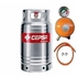 Cepsa SOLID Gas Cylinder 12.5kg With Metered Regulator,hose And Clips.