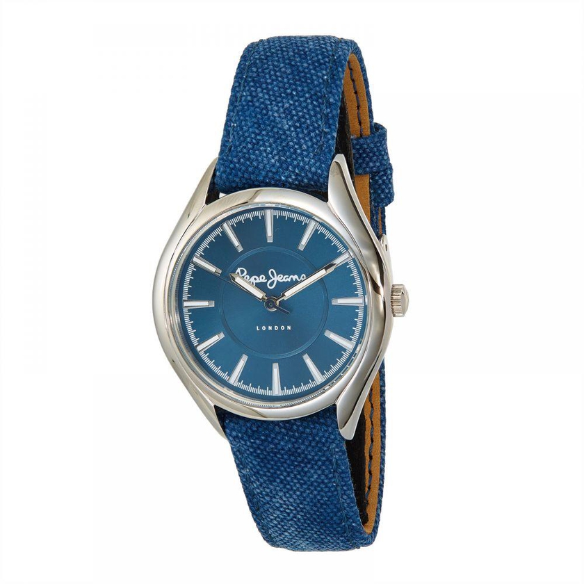Pepe Jeans Women's Blue Dial Leather Band Watch - R2351101502