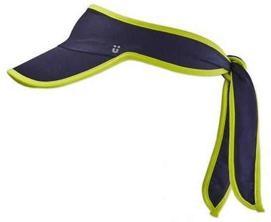 Scunci Tie Back Sporty Visor Head Wrap - Navy Blue/Lemon