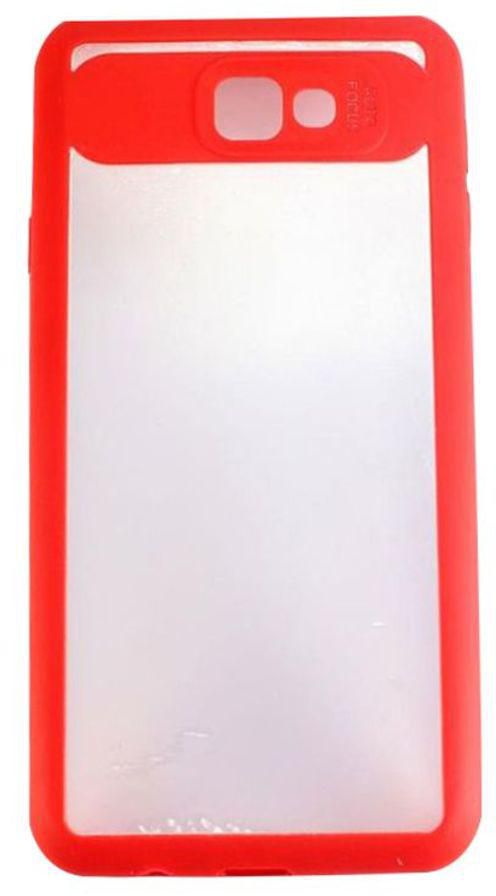 Protective Case Cover For Samsung Galaxy J5 Red/Clear