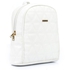 Ice Club Zipper Stitched Leather Backpack - White