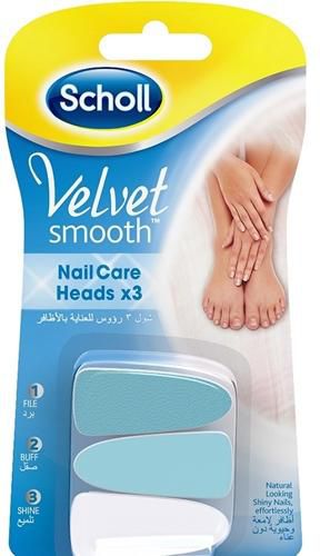 Schol Velvet Smooth Nail Care Refill Head - 3's