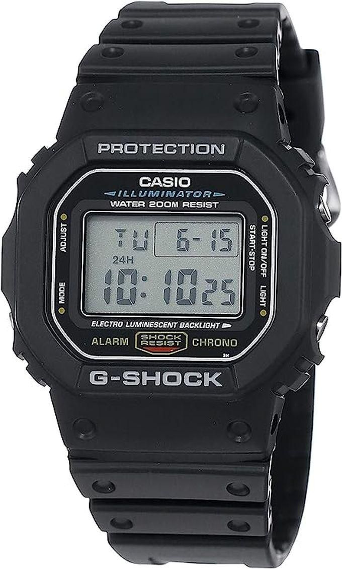 G-Shock Casio G-Shock Sport Watch, Digital, Resin Band For Men, Black - DW-5600E-1VDF