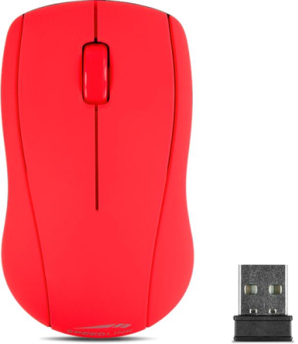 Speedlink SL-630003-RD SNAPPY Mouse - 2.4GHz, Wireless USB, red