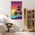 Tropical Palm Beach Sunset Canvas 5 Piece Wall Painting