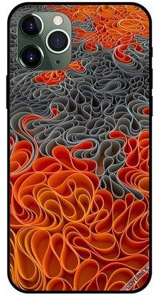 Protective Case Cover For Apple iPhone 11 Pro Max Grey/Orange