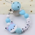 Cute Bear Silicone Beads Baby Pacifier Clip