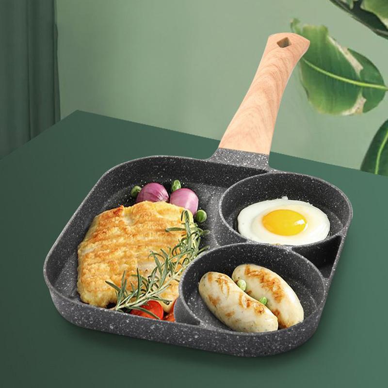 Gdeal 3 In 1 Non Stick Maifan Stone Breakfast Pan Quick Cookware