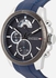 Men's Cool Sport Round Shape Silicone Strap Analog Wrist Watch 46 mm - Blue - 1791350