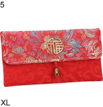 Chinese Style Cloth Floral Red Envelope