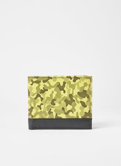محفظة مزينة بطبعة كاموفلاج أصفر
