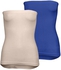 Silvy Set Of 2 Tube Tops For Women - Beige / Blue, X-Large