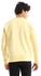 Kubo Casual Round Neck Sweatshirt With Quote Design - Pastel Yellow