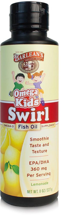 OMEGA KIDS SWIRL OMEGA-3 FISH OIL (Lemonade) (8oz) 227g