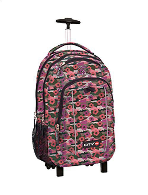 City The Mag Flowers Trolley Backpack For Unisex - Multi Color