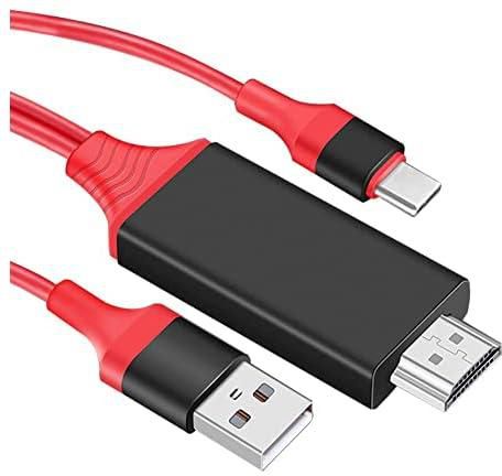 Galaxy Note 20 Ultra 5G 2in1 USB Type C/Micro USB to HDMI Cable,High Versatility Heavy Duty Type C to HDMI Male Adapter Charge Cable 6ft for Samsung Galaxy Note 20 Ultra 5G SM-N986U