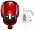 Samsung VC16BSNMARD/GT Vacuum Cleaner 1600 Watt , Black Red With Zahran KO6101EG Ultra Kettle