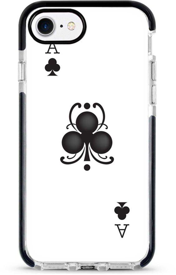 Protective Case Cover For Apple iPhone 7 Ace Of Clubs Full Print