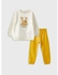 LC Waikiki Crew Neck Long Sleeve Printed Baby Girl Sweatshirt And Trousers 2-Pack Set