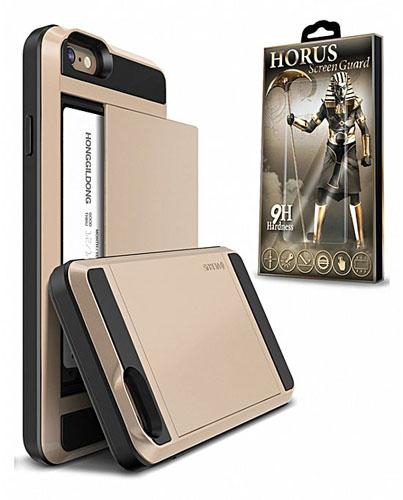 Damda Verus Back Cover for iPhone 6/6s – Gold + Horus Glass Screen Protector