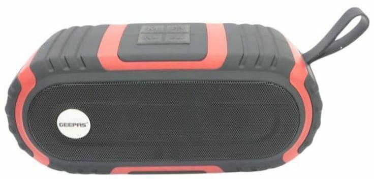 Geepas Waterproof Bluetooth Speaker Black/Red