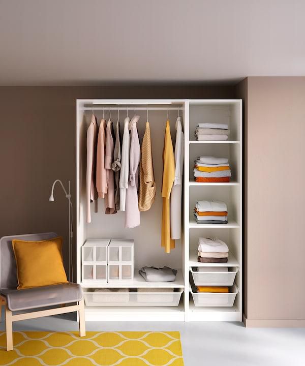 PAX Wardrobe combination, white, 150x58x201 cm - IKEA