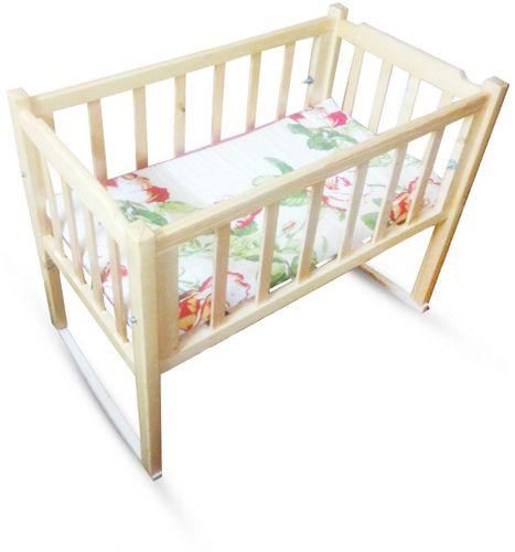 Wooden Baby Bed + Free Pillow