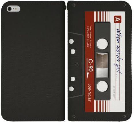 Stylizedd  Apple iPhone 6 Plus Premium Flip case cover - When words fail - Black tape  I6P-F-95