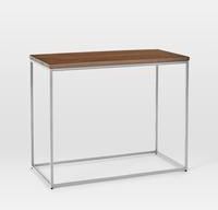 طاولة جانبية بتصميم انسيابي - بني داكن