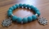 O Accessories Bracelet Turquoise Blue _silver Flower