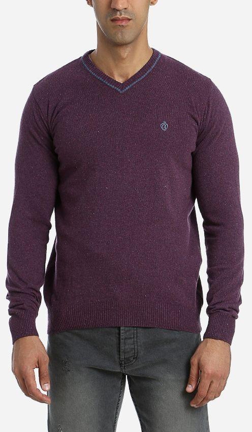 Bellini by Tie House Casual Solid Pullover - Dark Purple