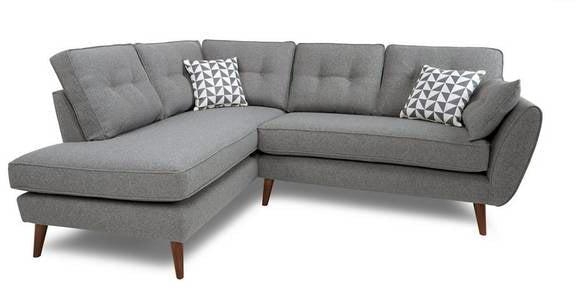 Zinc Right Hand Sectional Sofa - Grey
