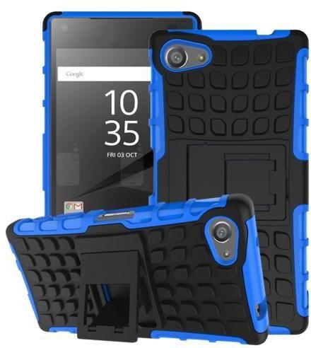 Ozone Two Pieces Anti-slip PC TPU Hybrid Shell Cover Case for Sony Xperia Z5 Compact - Blue