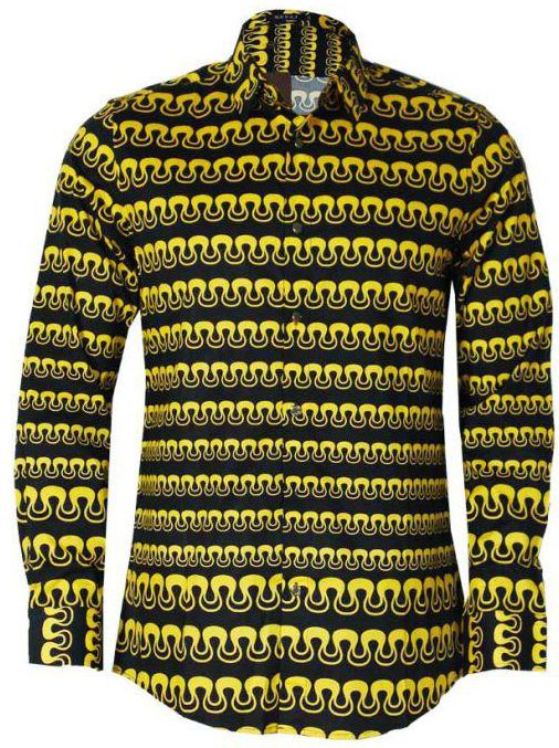 Gucci Men's Patterned Long sleeve shirt | Black, Yellow price from obeezi  in Nigeria - Yaoota!