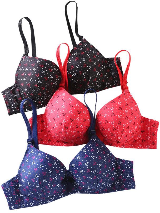 Kime Anchor Wired Plunge Bra [L27176] - 3 Sizes (3 Colors)