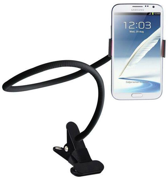Universal Car Holder Stand Lazy Bed Phone Holder Selfie Mount for Iphone 4s 5 5C 5S Samsung--black