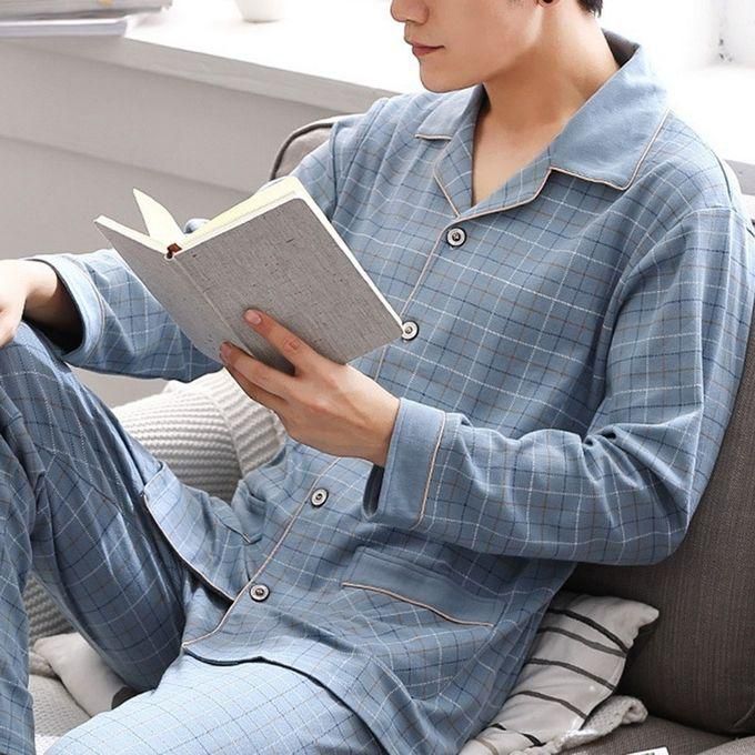Men Sleepwear Stripe Pajama For Men Long Pants Lounge