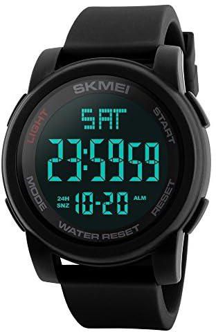 Multifunction Dual Time Men's Sport Watch, Farsler 50M Waterproof Big dial Digital Watch, Alarm Stopwatch Luminous Outdoor Sports Electronic Watch for Boys