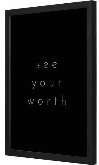 See Your Worth Framed Wall Art Painting Black 33x43x2cm