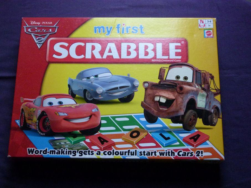 إصدار My First Scrabble Cars مكتمل بالكامل بواسطة بلاط صنع الكلمات من Hasbro