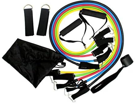 Two year warranty new 11pcs set pull rope fitness exercises resistance bands multi function latex tubes pedal excerciser body training yoga rubber-449889