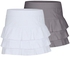 Silvy Set Of 2 Casual Skirts For Girls - White Gray, 12 - 14 Years