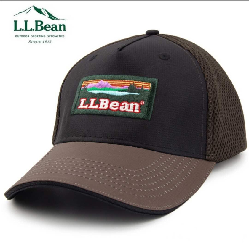 L.LBean Performance Trucker Cap (Black/Brown)