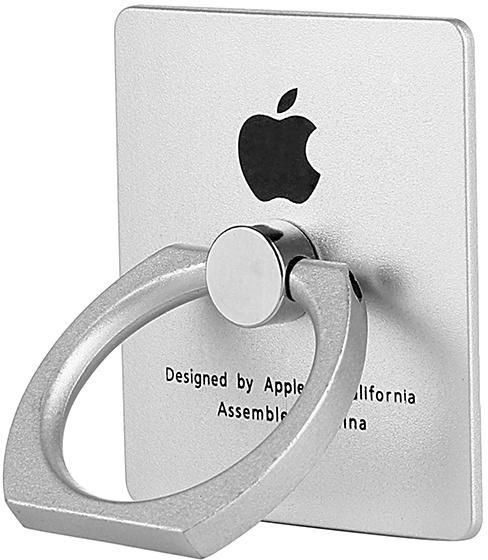 Grab Metal Mobile Apple Logo, Silver