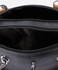 Style Europe Chain Handle Leather Handbag- Black & Havana